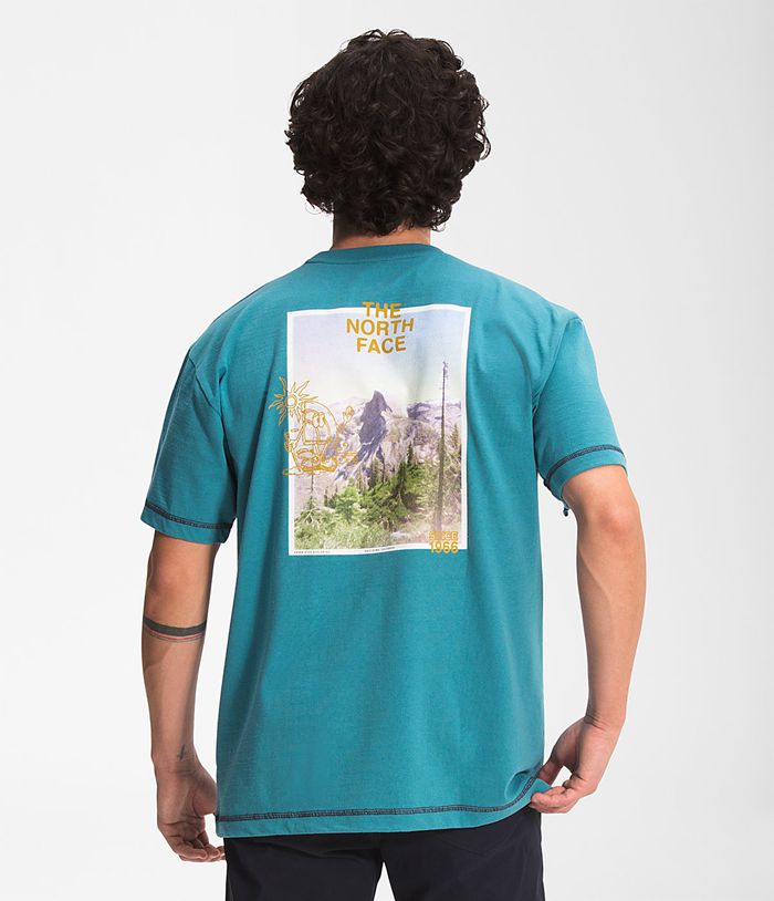 Camiseta The North Face Hombre Manga Corta Camp Tnf™ Azules - Peru 10752REVQ